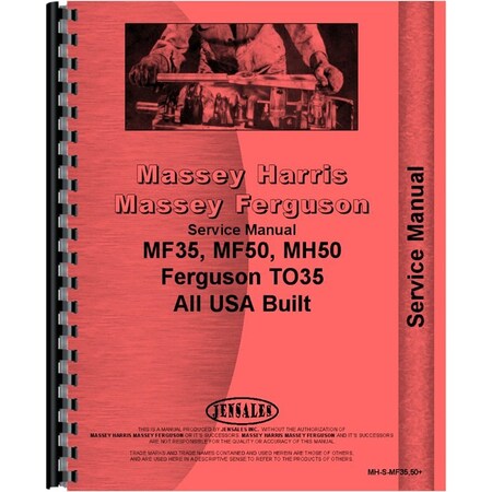 New Service Manual Fits Massey Ferguson 50 Tractor AG